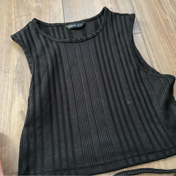 Shein Black Ribbed Set - Picture 2 of 4